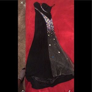 Black maxi prom dress